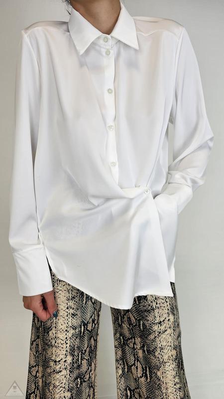 Camicia drappeggio White